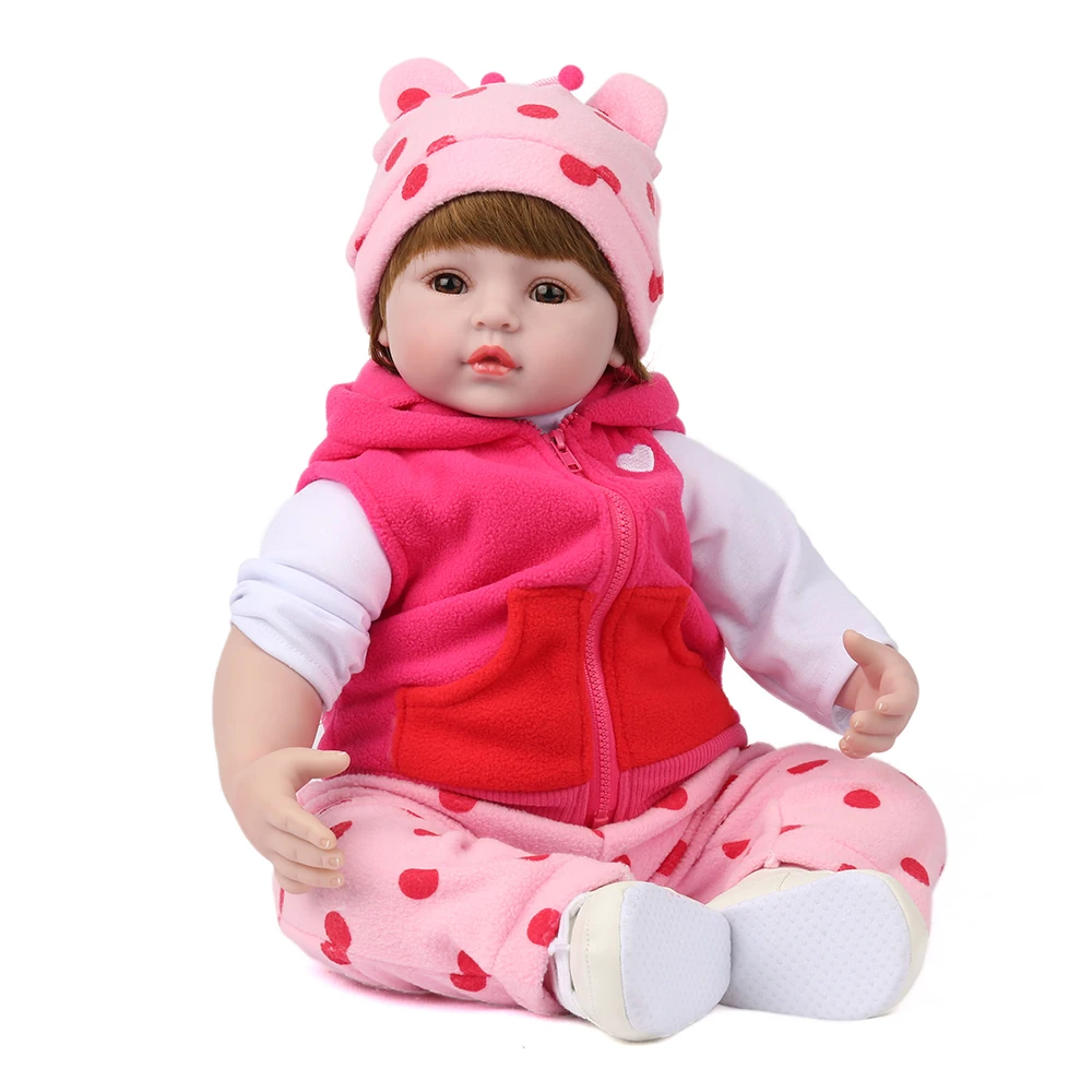 Кукла NPKDOLL 55 см силиконовая кукла Reborn Реалистичная Модная подарок на день