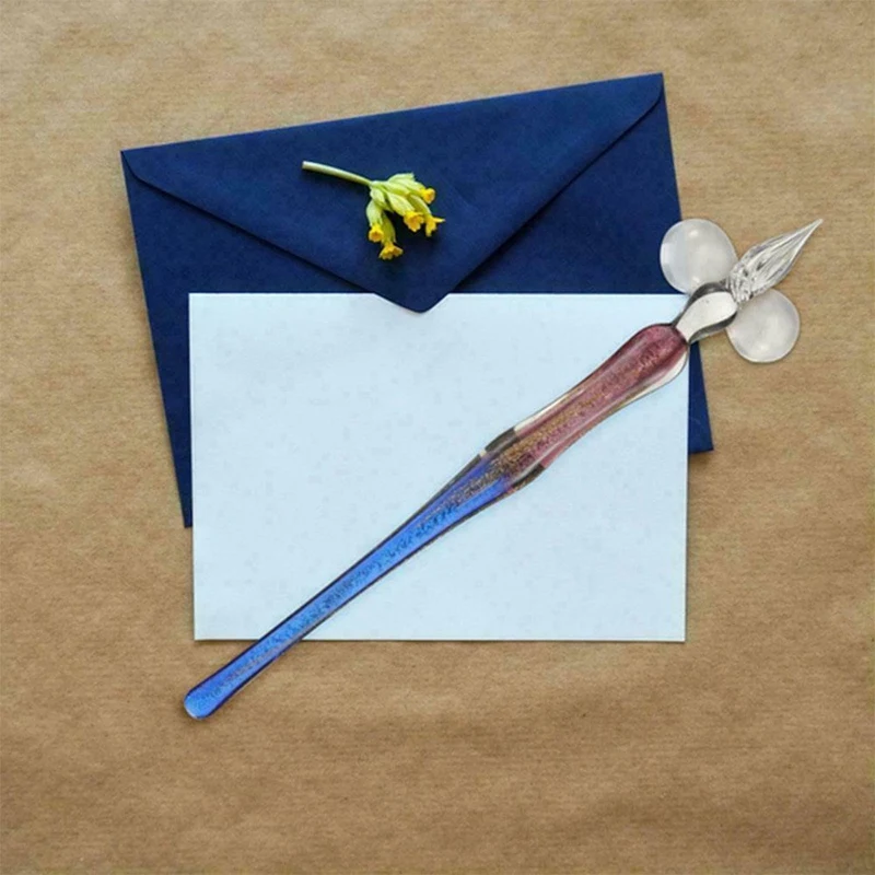 

5Pcs Crystal Glass Pen Starry Sky Unicorn Dip Pen Glitter Powder Fountain Pen Colors Ink Gift Box Set Writing Supplies