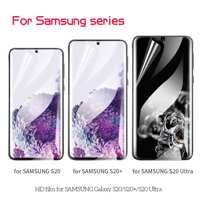 Гидрогелевая пленка для Samsung Galaxy S20 FE note 20 Ultra S7 S8 S9 S10 PLus защита экрана Edge мягкая не