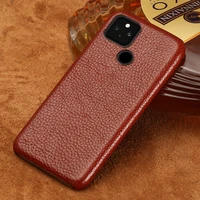mobile phone case for google pixel 6 pro 6 6a 5 pixel 4 4a 5a genuine litchi grain leather half inclusive protection cover shell
