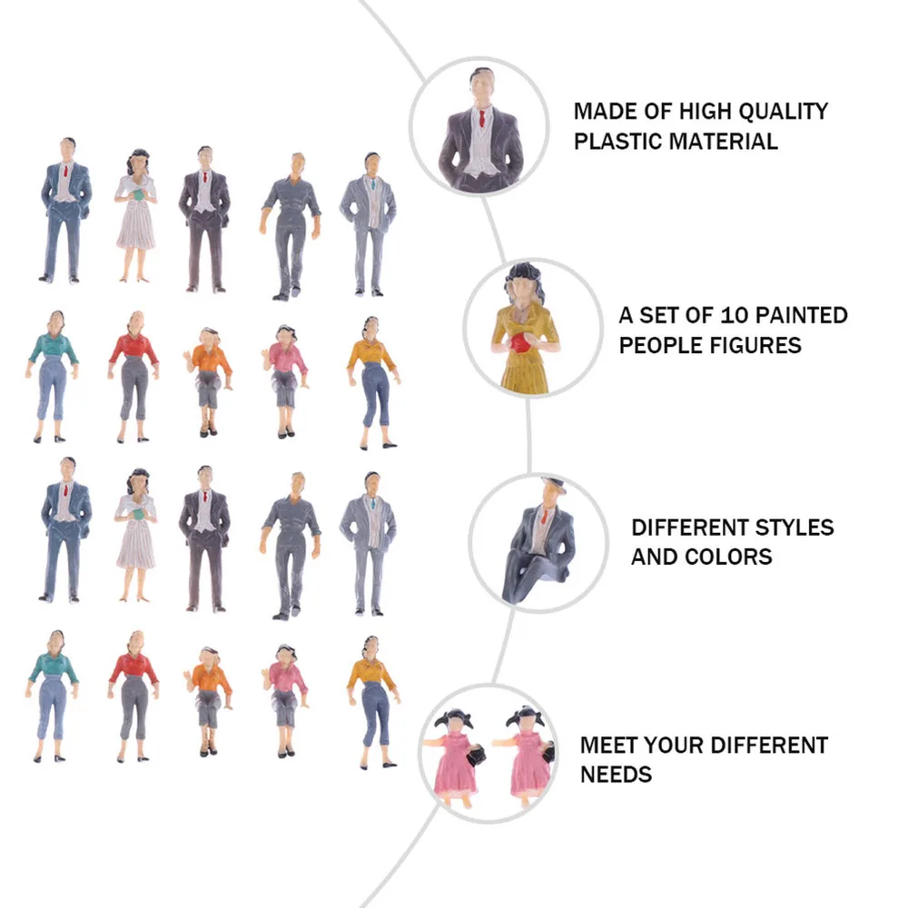 

30PCS Scale People Figures Delicate Scale Figures Creative Scale Figures