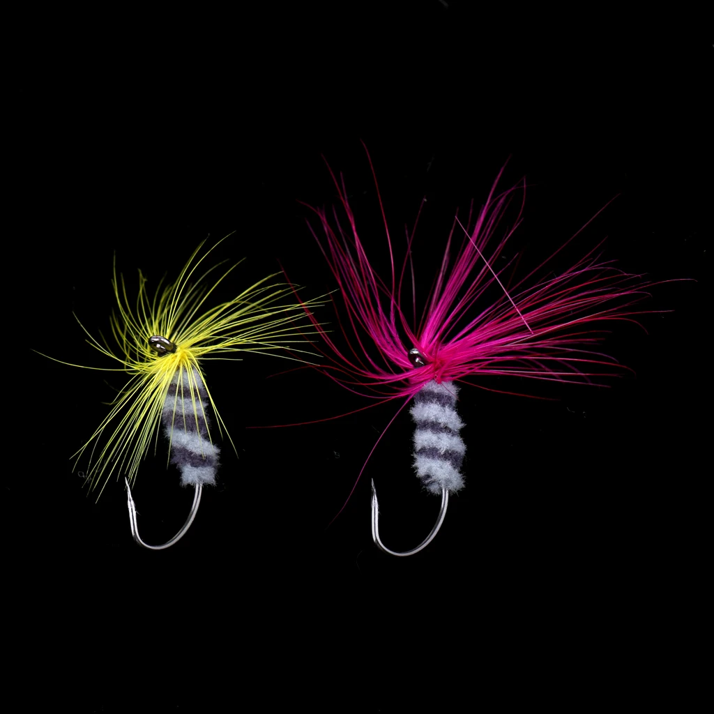 12 шт. рыболовные приманки насекомые лососевая форель ассортимент сухих мушек из