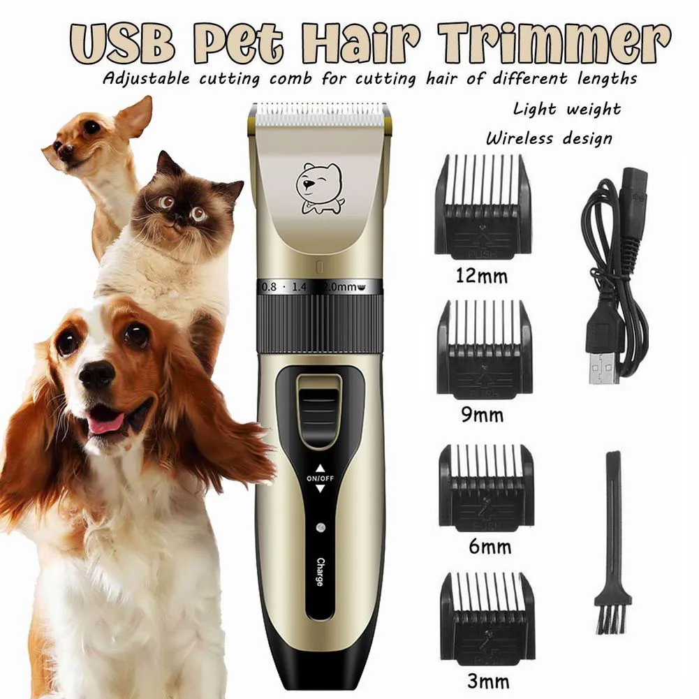 

Electrical Pet Clipper Professional Grooming Kit Rechargeable Pet Cat Dog Hair Trimmer Shaver Set Animals Hair Cutting Machine