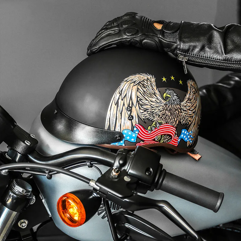8 цветов мотоциклетный шлем с полулицевым покрытием Casco Casque Moto ретро шлемы