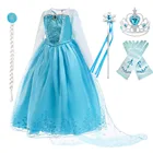 Детский костюм Эльзы, для рождества, дня рождения, карнавала, вечевечерние, Снежная королева 2, 2021