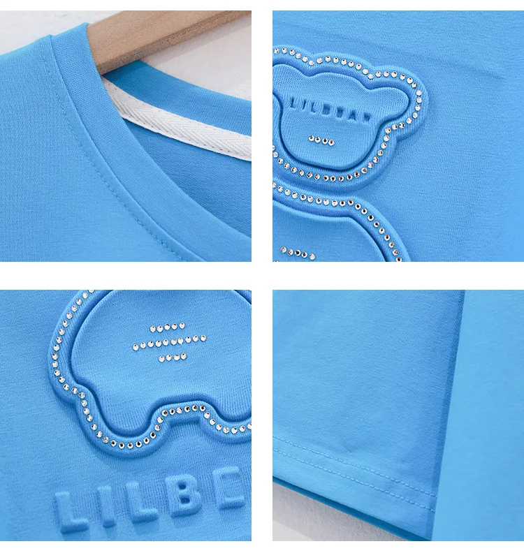 

2021 Summer Fashion European Short Sleeve Women T-Shirt Ladies Fashion Mid-Length Loose Slim Round Neck Pullover Top Tees