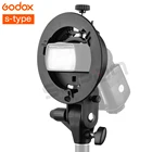 PRO Godox S-образный прочный пластиковый кронштейн Bowens, держатель для вспышки Speedlite, софтбокса, аксессуары для фотостудии