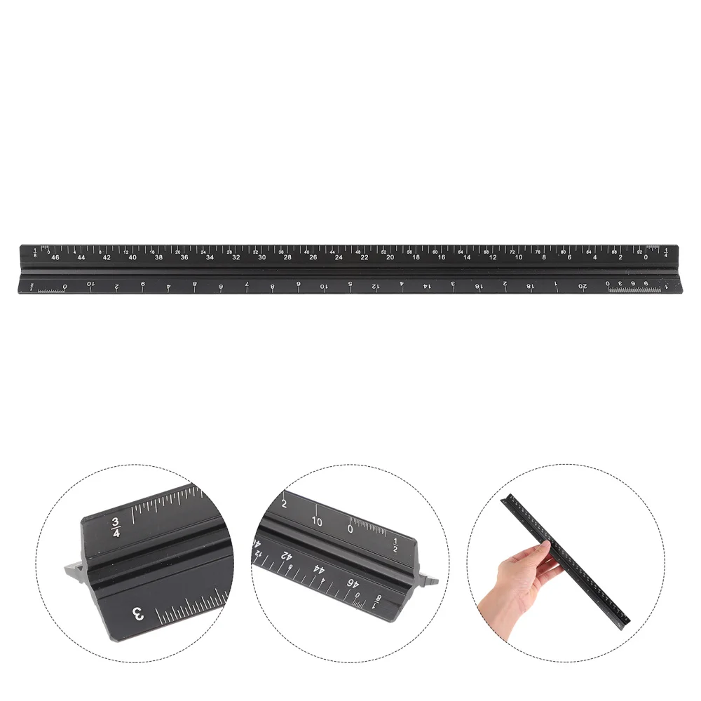 

1Pc Architectural Scale Ruler Imperial Scale Ruler Triangular Engineer Ruler