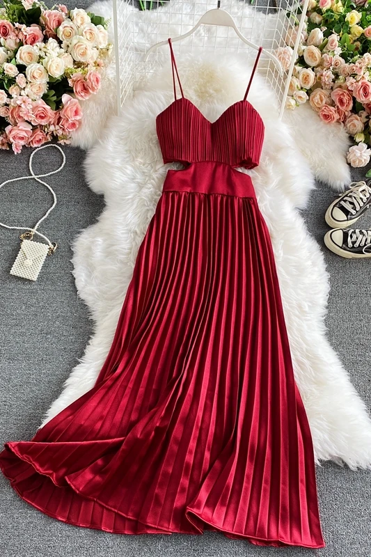 

Sexy Sukienka French Style Top Dress Summer New Elegant Socialite Strap Dress Fashion Formal Dress Vestido De Mujer