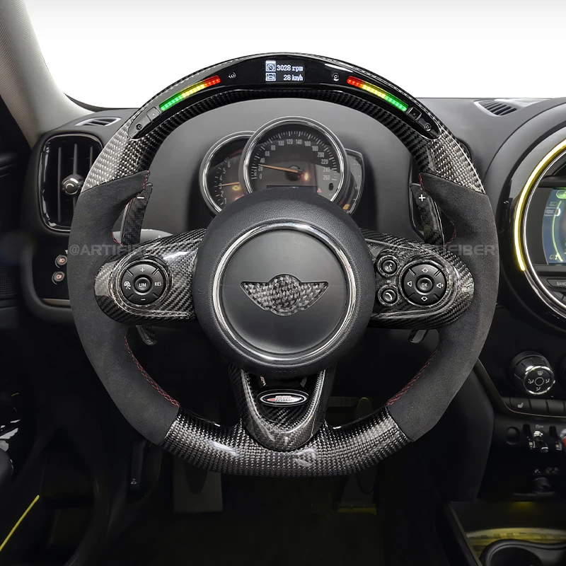 

Гоночный дисплей, 100% натуральное углеродное волокно, светодиодный руль для мини-дисплея AF