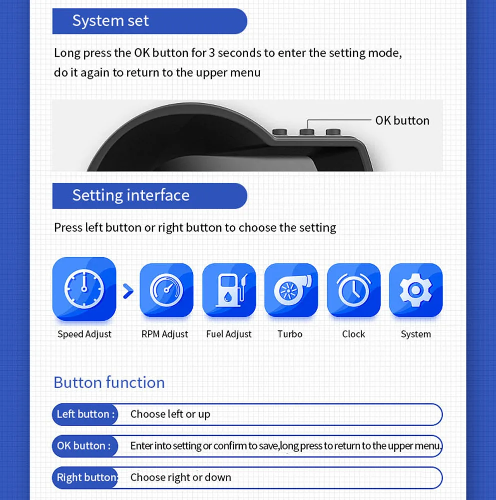 

Car HUD OBD + GPS Display Intelligent LCD Instrument Energy Saving Car Sryling Accessories Interior 10.9cm x 8.6cm x 7.5cm