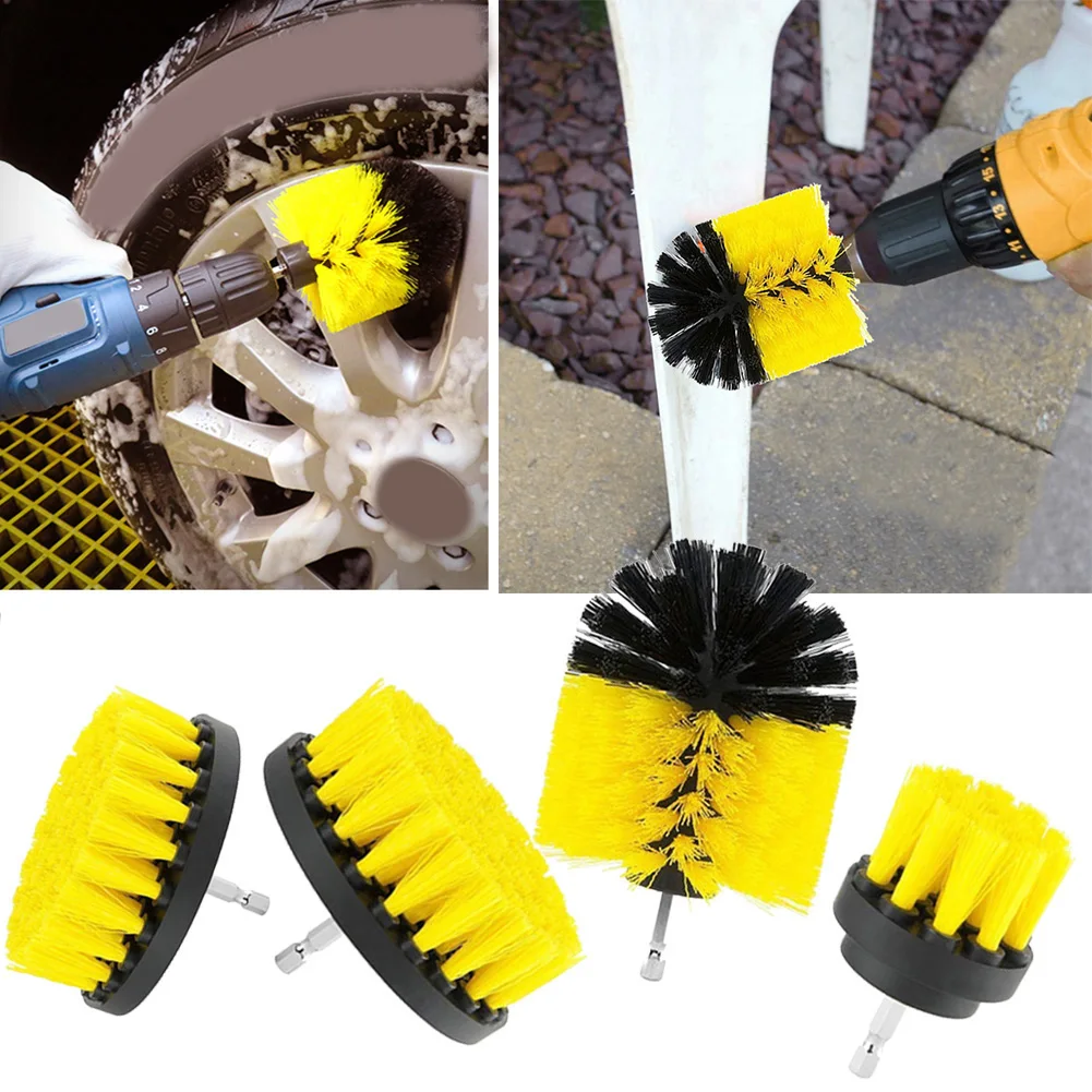 

5pcs Drill Brush Attachment Kit Scrubber Car Polisher Cleaning Set Brushes for Bathroom Bathtub Shower Tile Porcelain