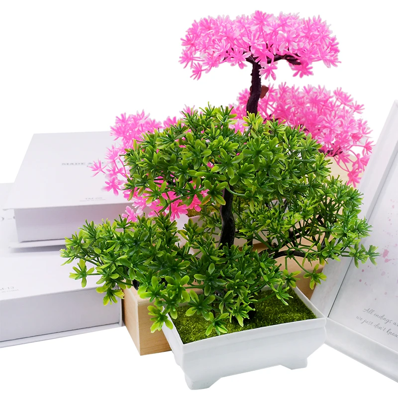 Искусственные растения бонсай сделай сам маленькое дерево горшок поддельные
