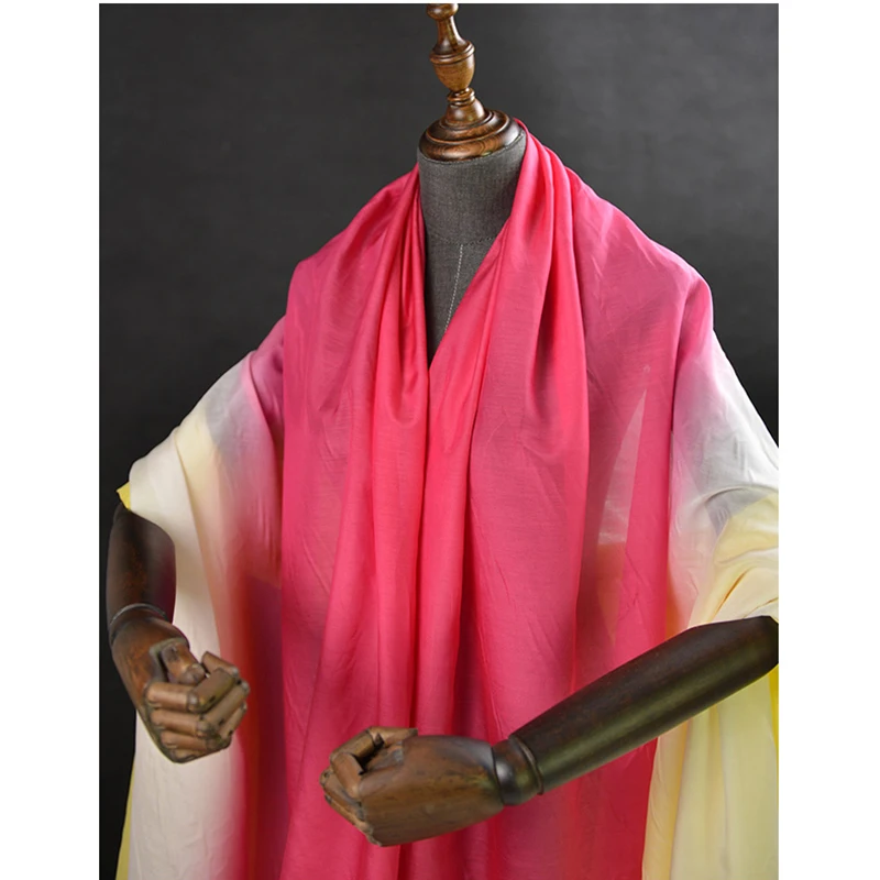 Распродажа На Заказ 18 Летний Новый постепенно меняющийся цвет 60% шелк 40% хлопок