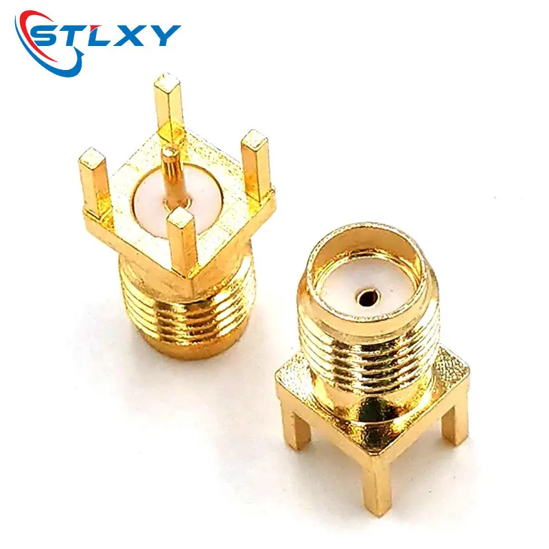 5 шт. гнездовой разъем SMA припой гайка край зажим для печатной платы прямое