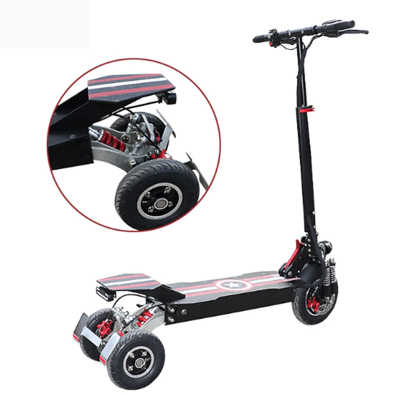 New Electric Scooter with 3 Wheels 48v1000w Front Motor Wheel Escooter for Trotinette Electrique Adult Outsider | Спорт и