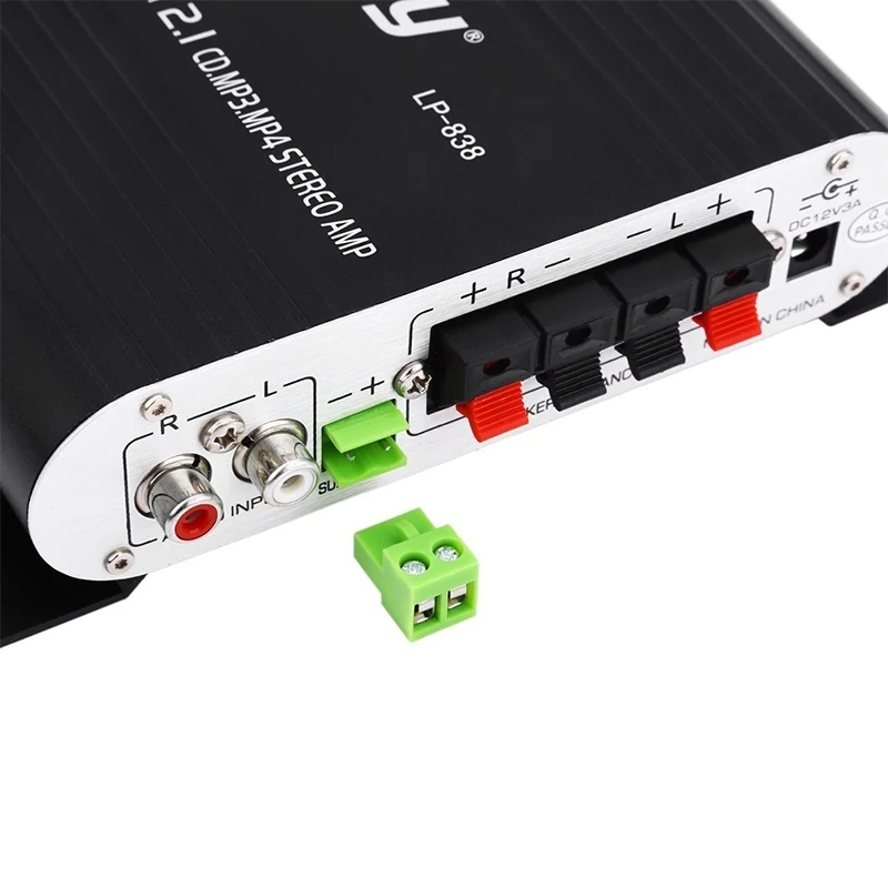 Мини цифровой Hi Fi усилитель мощности Data Frog 2.1CH сабвуфер стерео аудио кабель бас