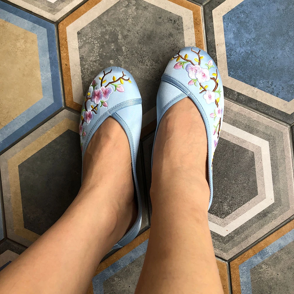 Veowalk/женские парусиновые балетки с цветочной вышивкой Женские повседневные