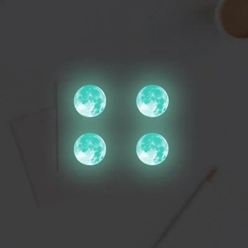 Наклейки для украшения Луны супер яркие светящиеся водонепроницаемые наклейки