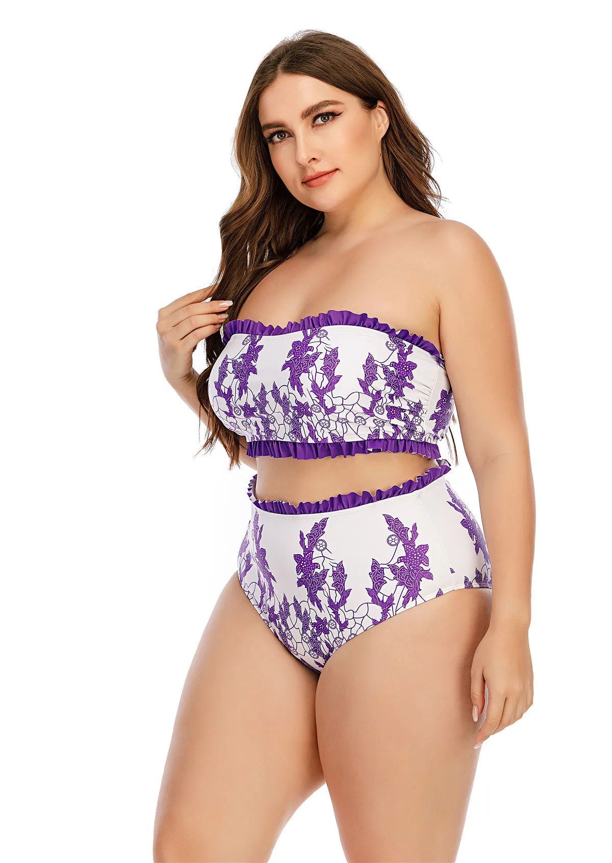

2021 New Swimsuit Sexy Bikini L XL 2XL 3XL 4XL Big Cup Hot Young Girl Plus Size Large Bust Women Swimwear Beachwear Cover Ups