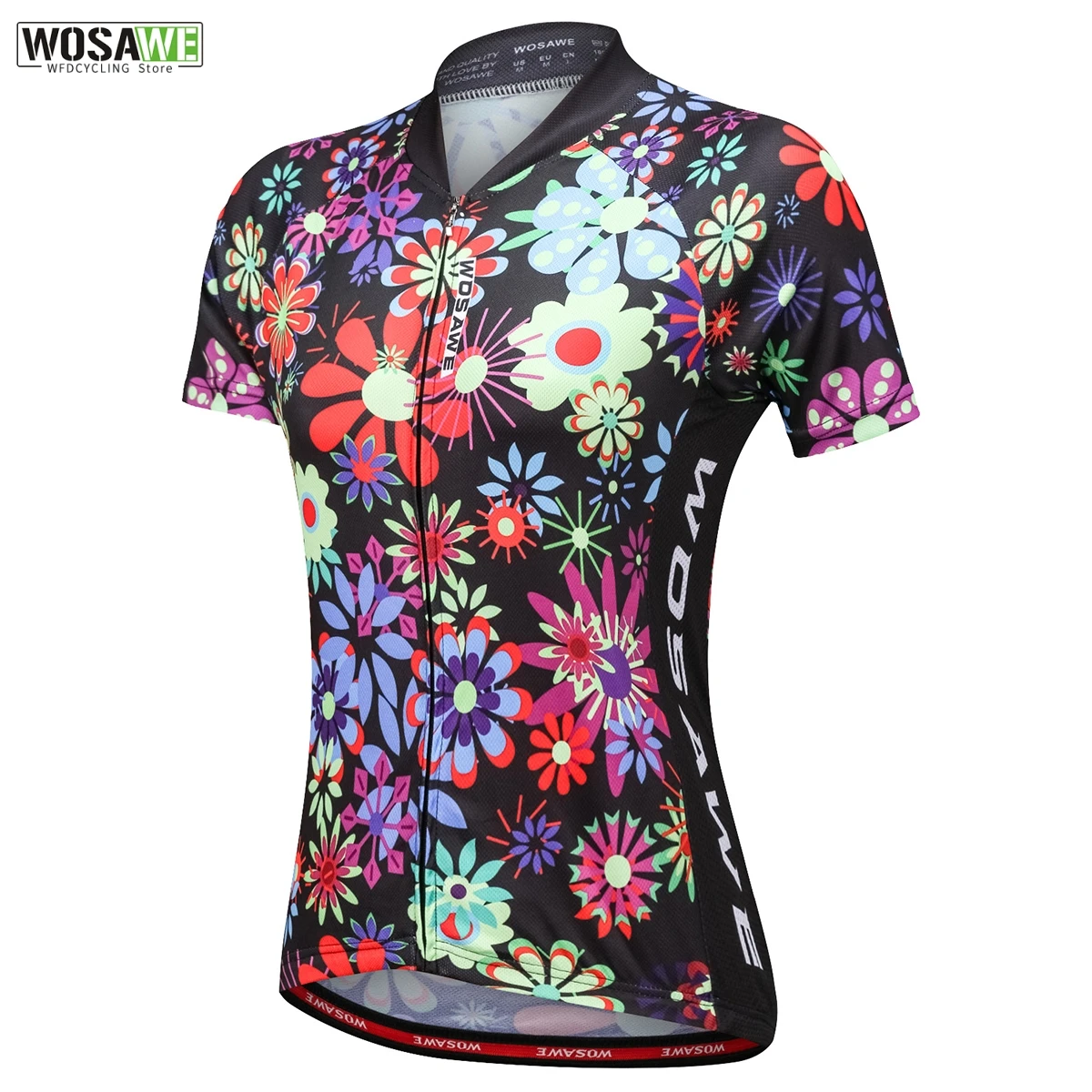 

WOSAWE Women Cycling Jersey Road Bicycle Shirts Downhill Mountain Short Sleeve Jersey Women's Top Ropa Maillot Ciclismo Clothing