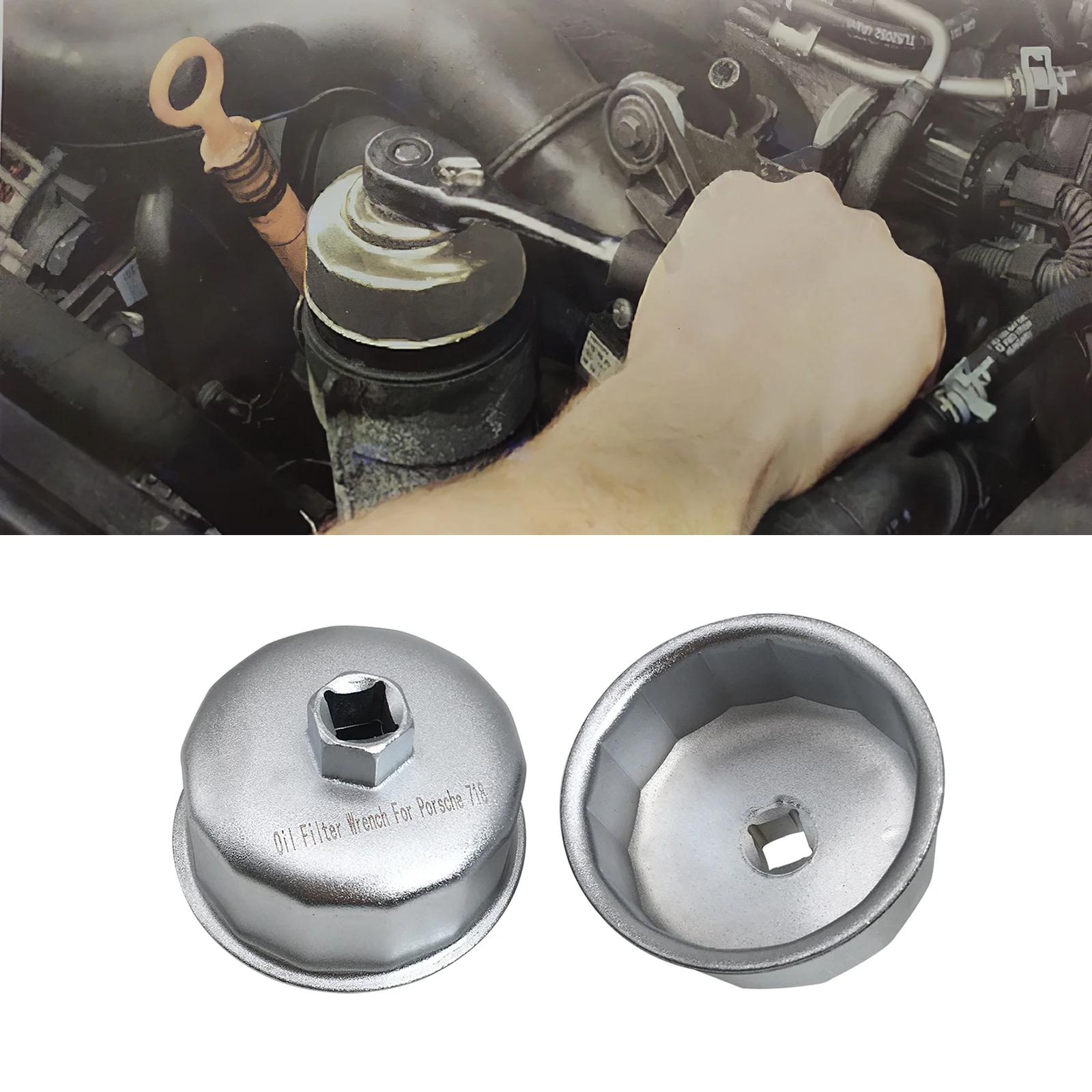

Гаечный ключ для масляного фильтра, фильтр масляной решетки для Porsche 718, специальный элемент фильтра, гаечный ключ для удаления масляной Фот...