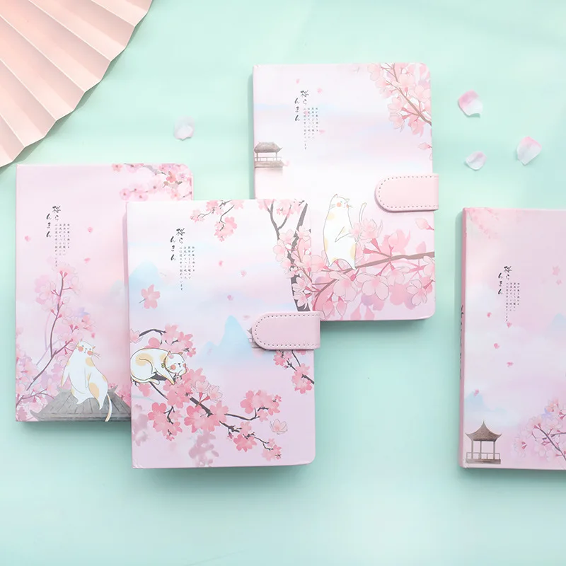 

New Arrival Sakura Cherry Blossoms 112 Sheets Kawaii Diary Journal Notebook Bullets Planner Notepad Escolar Papelaria Stationery