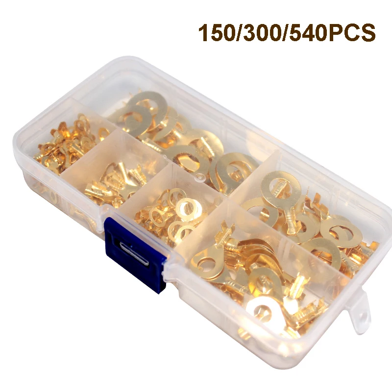 150/540 шт M3/M4/M5/M6/M8/M10 кольцо наконечники глаза медные обжимные клеммы кабельный
