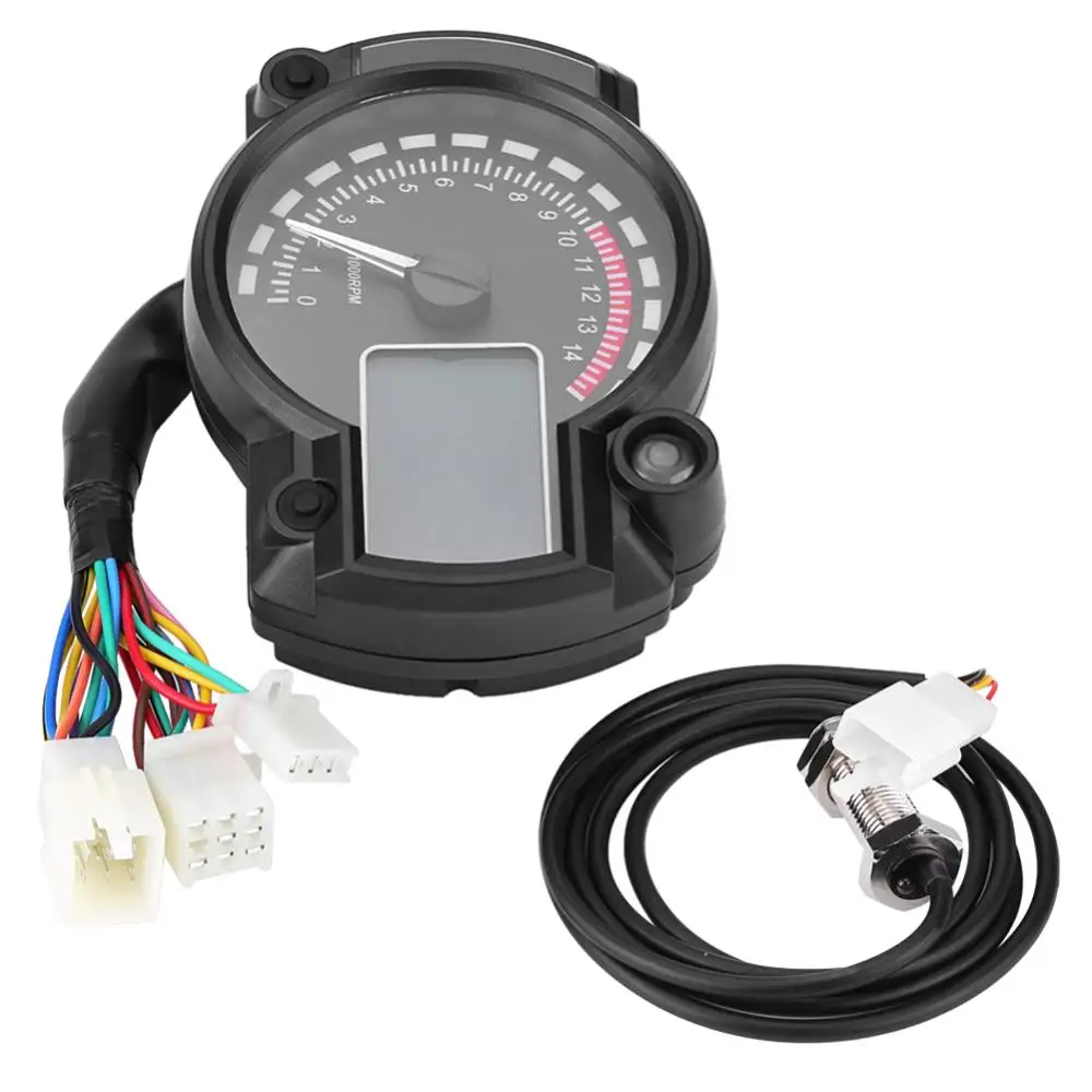 Универсальный Тахометр для мотоцикла светодиодный экран 12 В постоянного тока
