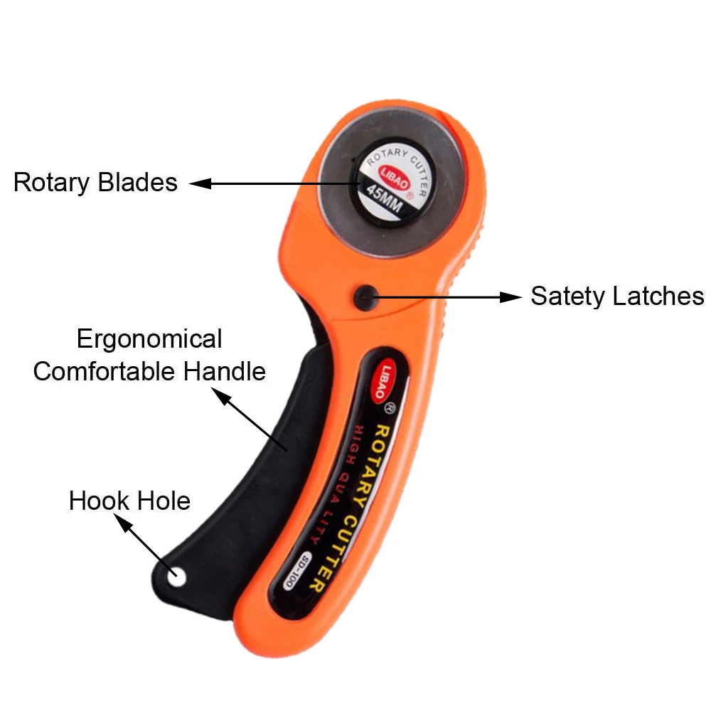 LeatherCraft 45mm Rotary Cutter Leather Cutting Tool Fabric Circular Blade DIY Patchwork Sewing Quilting for leather tool | Дом и сад