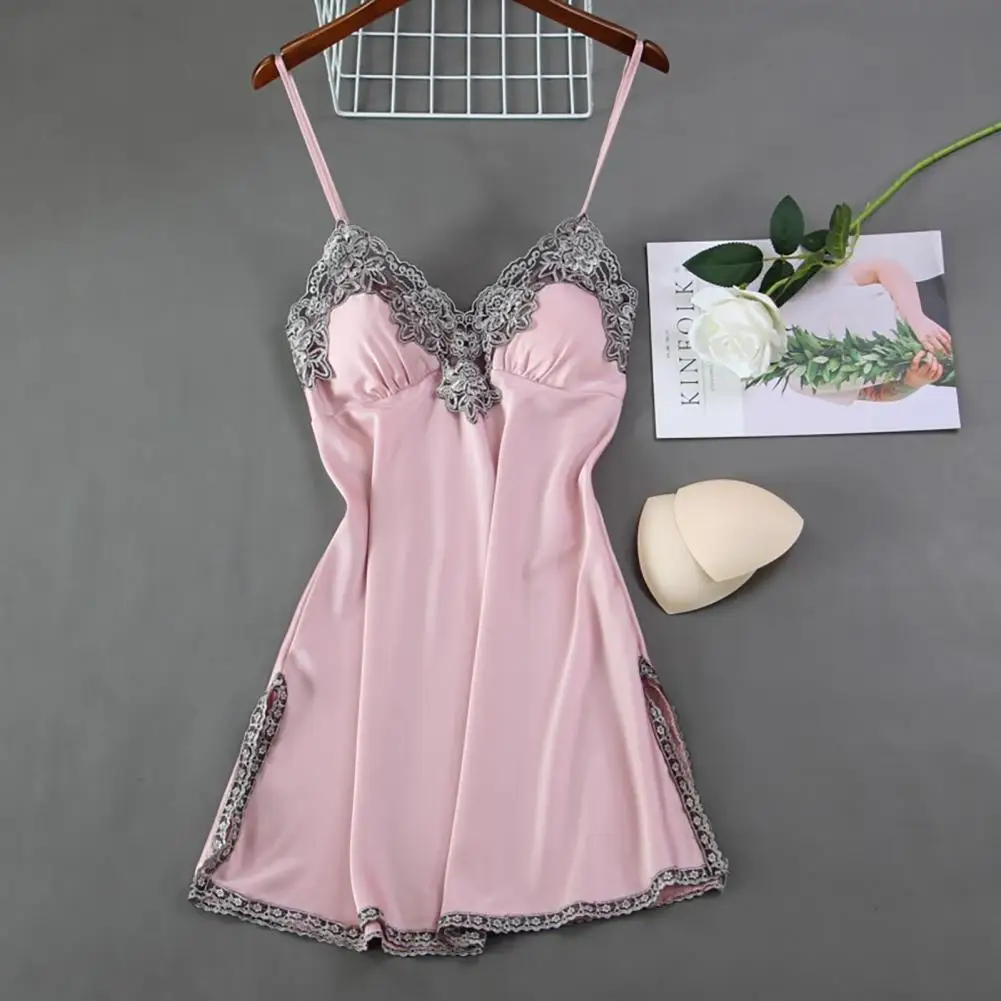 

2021 New Fashion Nightdress Backless Slit Hem Women Sexy Sleepwear Women Dress for Summer Halter Home Service High Quality