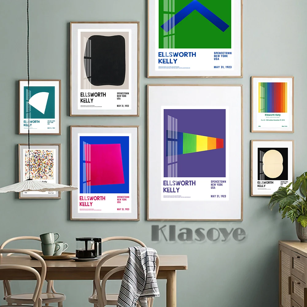 Эллиsworth Келли абстрактный музей выставки плакат с твердым краем живопись