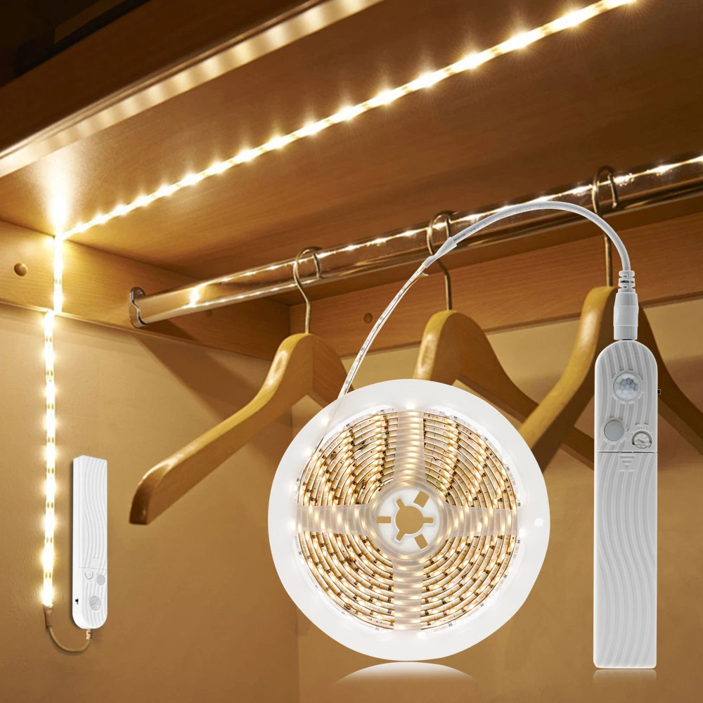 Светодиодная лента с пассивным инфракрасным датчиком движения автоматическое