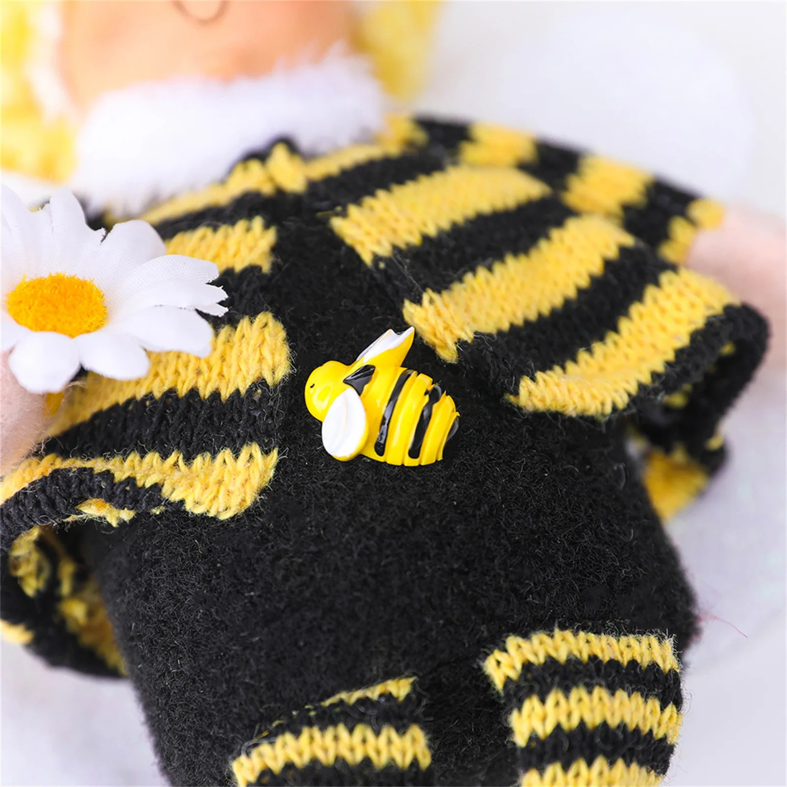 Вязаные украшения для кукол в форме пчелы из шерсти с длинными штанинами