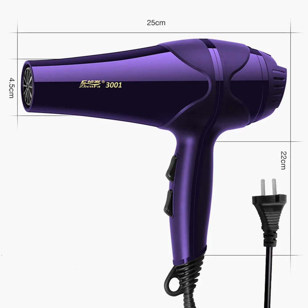 

Hair Dryer Household Heating and Cooling Air Hair Dryer home Appliances Strong Power 3 Speed Adjustment anti-static Styling tool