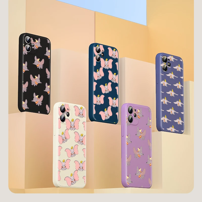 

Dumbo Disney Elephant Cute For Apple IPhone 13 12 Mini 11 Pro XS MAX XR X 8 7 6S SE Plus Liquid Silicone Soft Phone Case