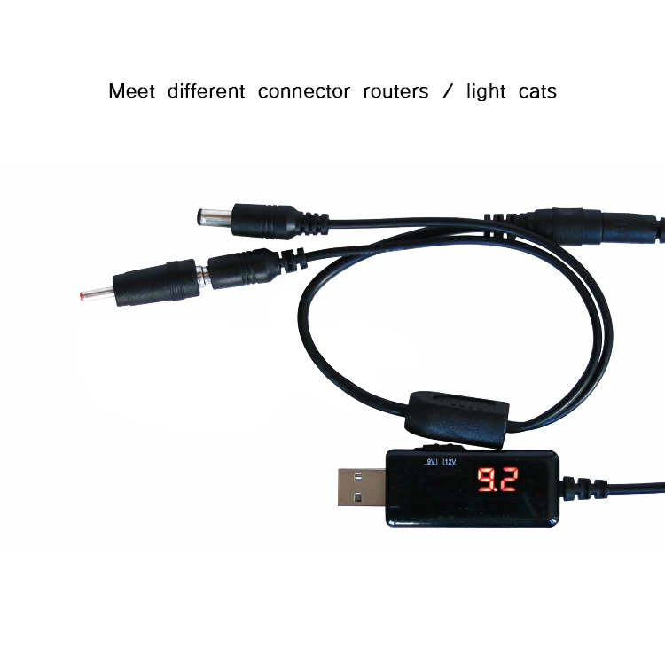 Usb Boost кабель 5 в шаг до 9 12 В Dc преобразователь напряжения 1A повышающий вольт