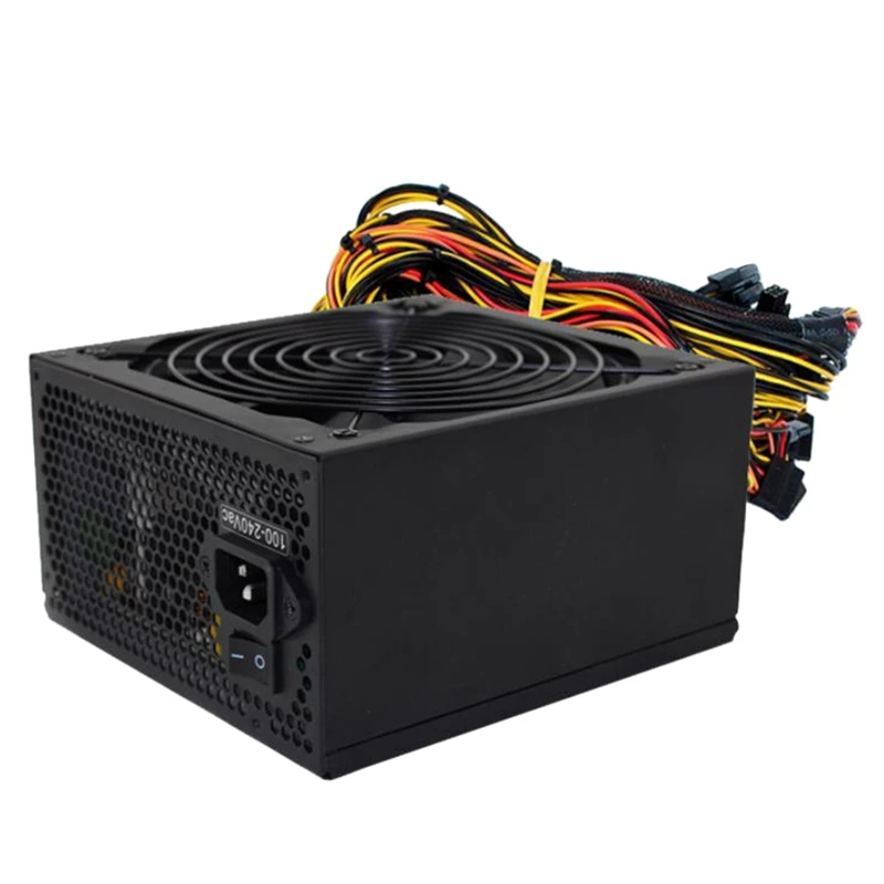 

Блок питания для майнинга биткоинов ATX ETH, 1800 Вт, ПК, поддержка 8 карт, GPU, макс. 1800 Вт для майнинга биткоинов