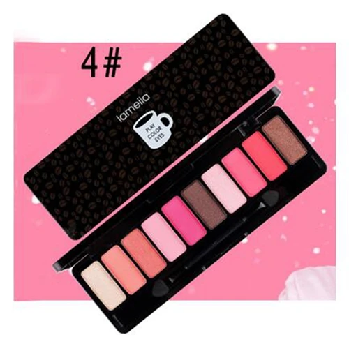 Color4 Makeup Luminous Eyeshadow Palette 10 Colors Matte Glitter EyeShadow Diamond Shimmer Eye Primer Eye Shadow - Цвет: Color4