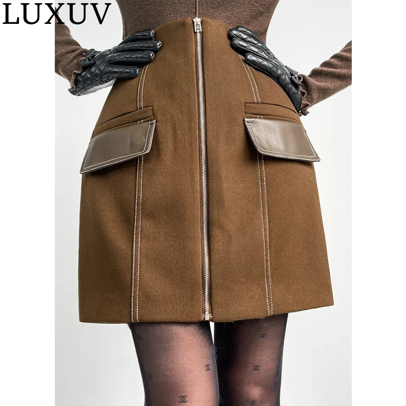 LUXUV Women's Short Skirt Pencil With High Weisted Dress Ladies Design Clothes Suit Elegant Harajuku Sexy Party Denmi Outfit