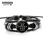 Кожаный браслет Friends TV Show с фоторамкой время кофе, мультяшный забавный браслет с рисунком на 25-ю годовщину, подарок для друзей, новинка