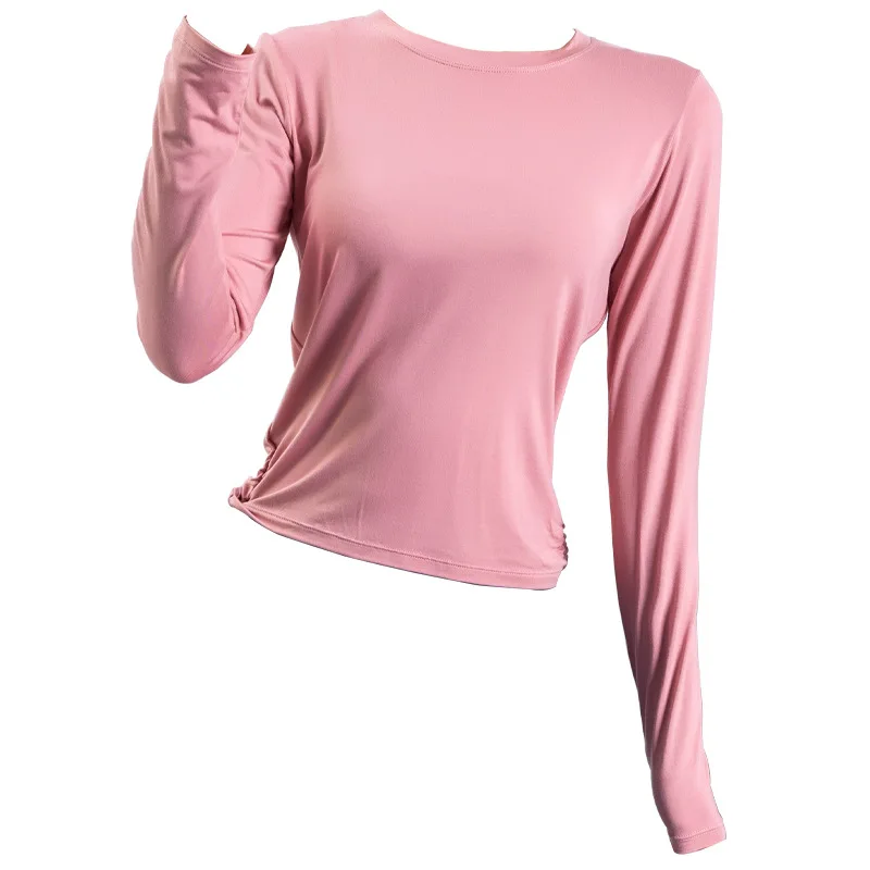 

Beautiful back sports long-sleeved women's loose sexy backless fitness top quick-drying yoga wear T-shirt