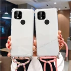 Чехол для Google pixel 5A 5G 4A 4 XL через шнур ремешок чехол для Pixel 5XL 4XL 5G противоударный прозрачный защитный чехол для задней крышки