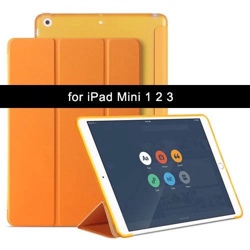 Чехол для iPad mini 5, Aiyopeen, магнитный чехол из искусственной кожи и мягкого ТПУ, чехол для iPad mini 1 2 3 4 5 - Цвет: Orange-123