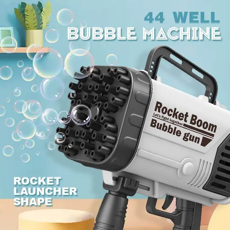 

Rocket Launcher Shape Bubble Maker 44-hole Bubble Machine Automatic Blower Bubbles Maker Gun for Kid Toys Children Gift Dropship