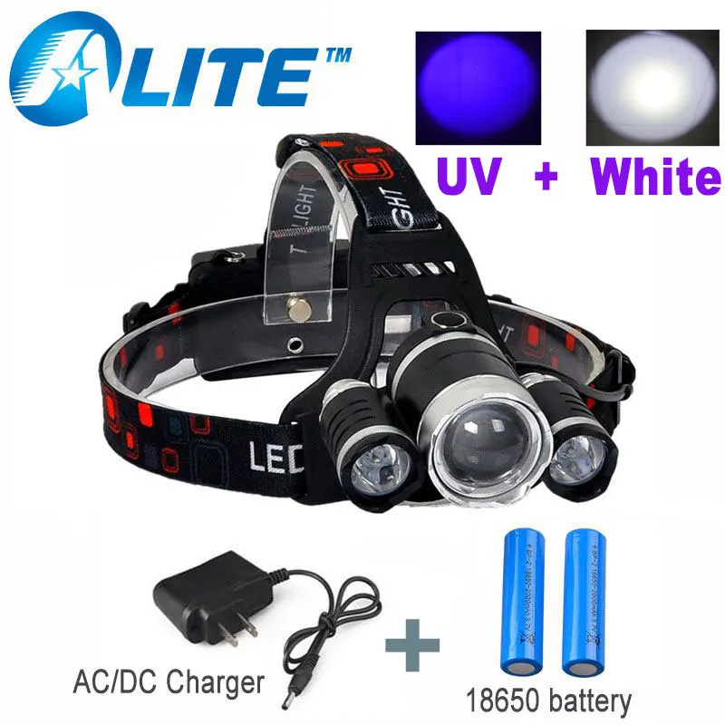 TMWT Открытый Многофункциональный XML T6 Cree фары Led ловли свет ультрафиолетового УФ масштабируемой Налобный фонарик Фонари