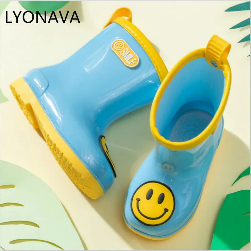 

LYONAVA/Лидер продаж; Новинка; Модная классическая детская обувь из ПВХ и резины; Детская обувь с рисунком; Детская водонепроницаемая обувь; Вод...