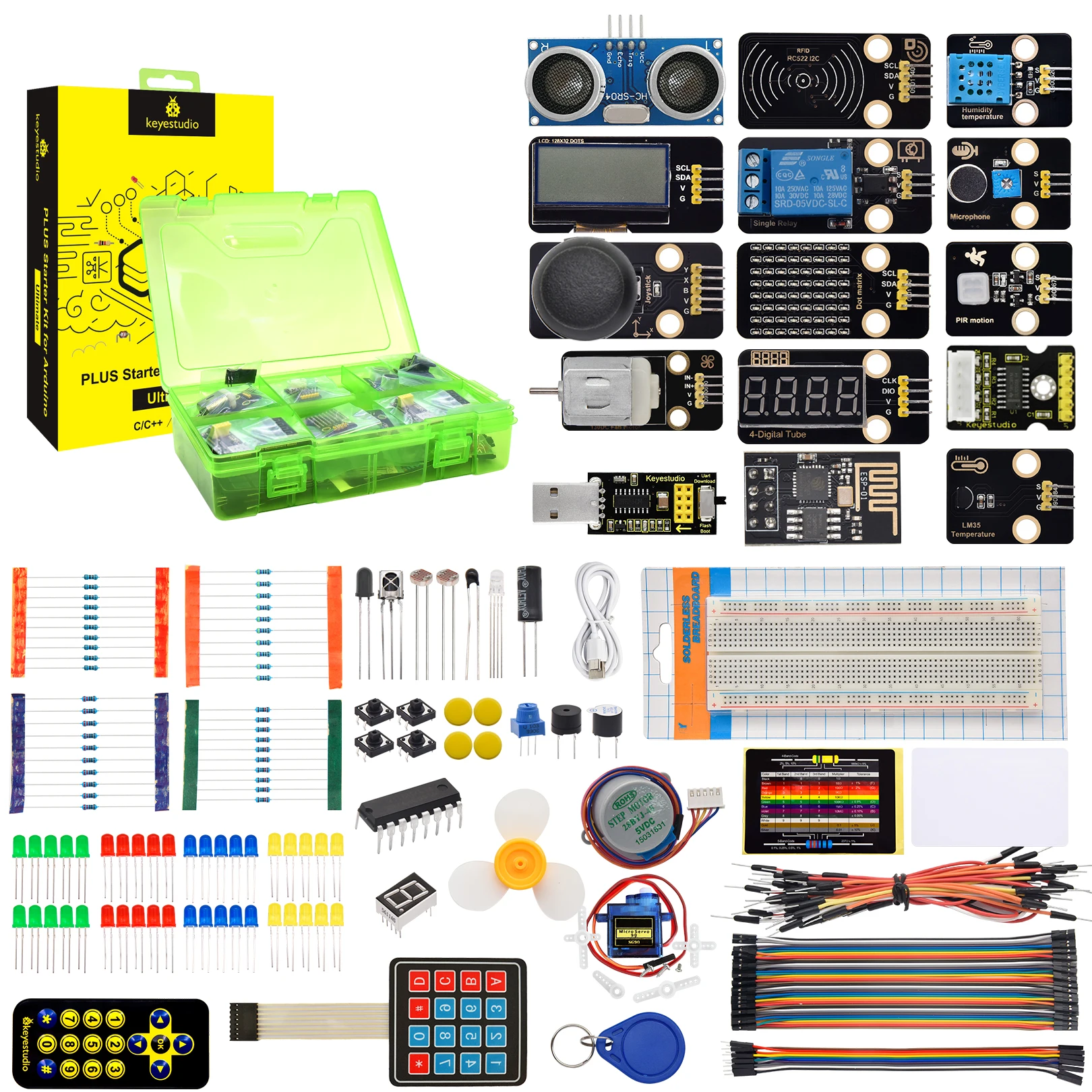 Стартовый набор Keyestudio Ultimate IOT Super для Arduino электроники сделай сам проект царапин/C