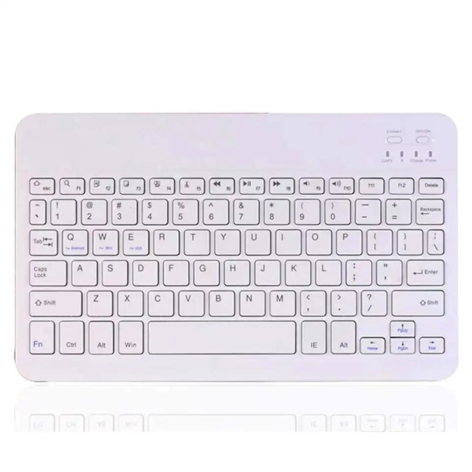 Тонкий чехол для Apple, iPad 7th 10,2 чехол с клавиатурой A2198 A2232 Bluetooth, Беспроводная подставка для iPad 10,2, чехол-карандаш - Цвет: White Keyboard