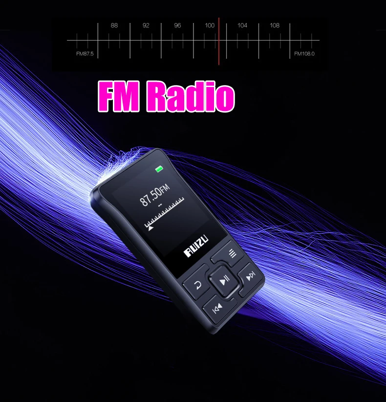 Новейший Спортивный Bluetooth MP3-плеер RUIZU X55, 8 ГБ, мини-клип с поддержкой экрана, FM, запись, электронная книга, часы, шагомер